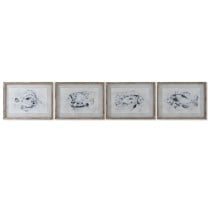 Painting Home ESPRIT Grey Fish (4 Units)