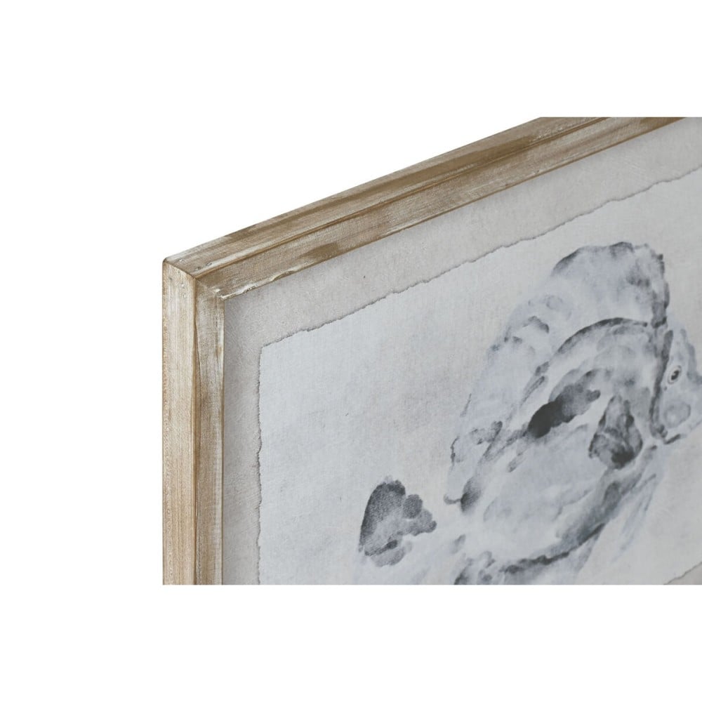 Painting Home ESPRIT Grey Fish (4 Units)