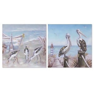 Bild Home ESPRIT Vögel Mediterraner 80 x 3 x 80 cm (2 Stück)