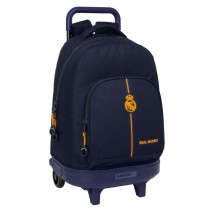 Schulrucksack mit Rädern Real Madrid C.F. Marineblau 33 x 45 x 22 cm