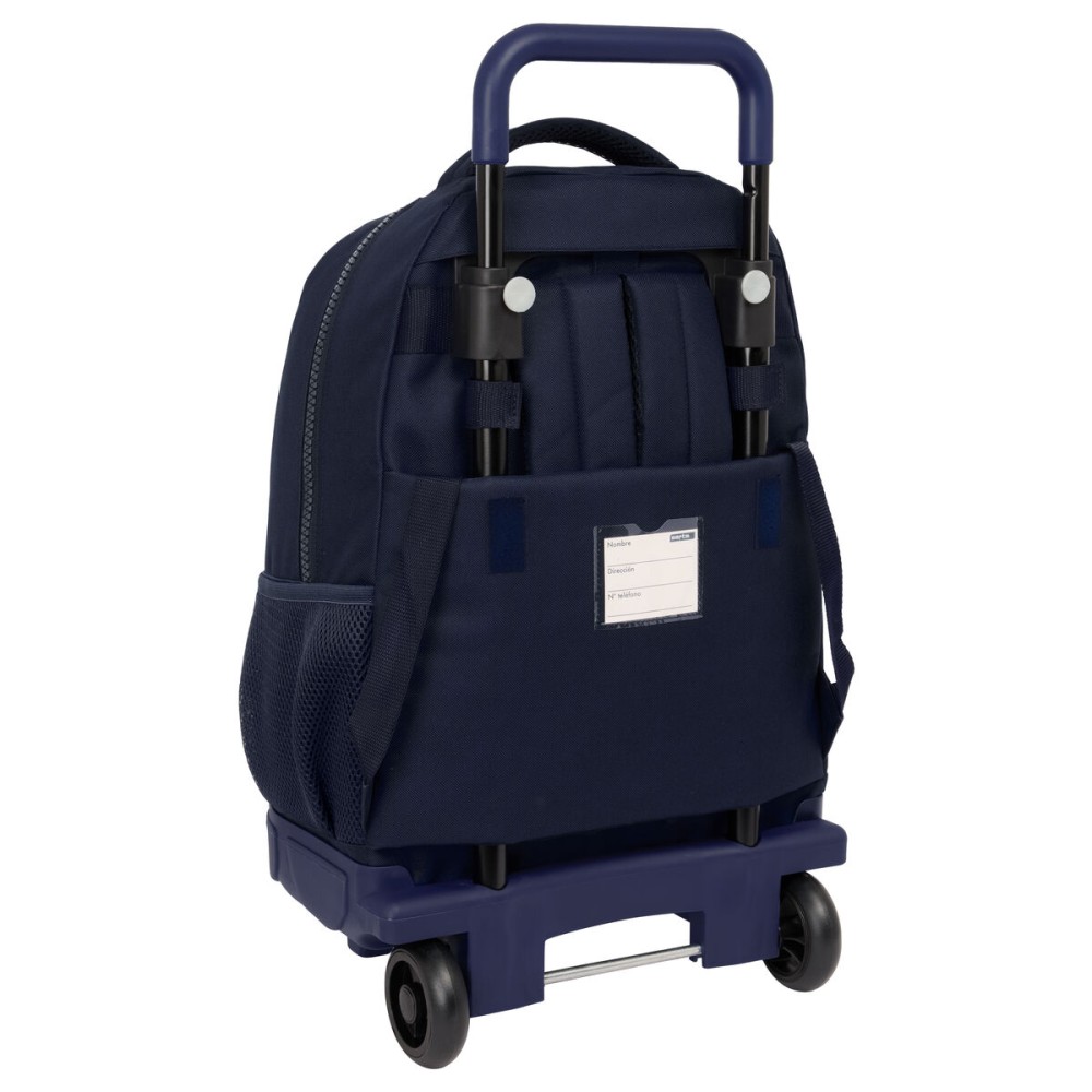 School Rucksack with Wheels Real Madrid C.F. Navy Blue 33 x 45 x 22 cm