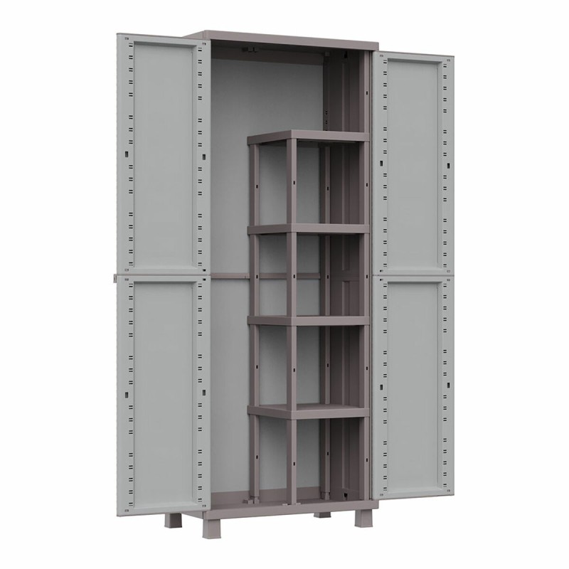 Broom cupboard Terry Jrattan 368 Grey 68 x 37,5 x 170 cm Plastic 4 Shelves