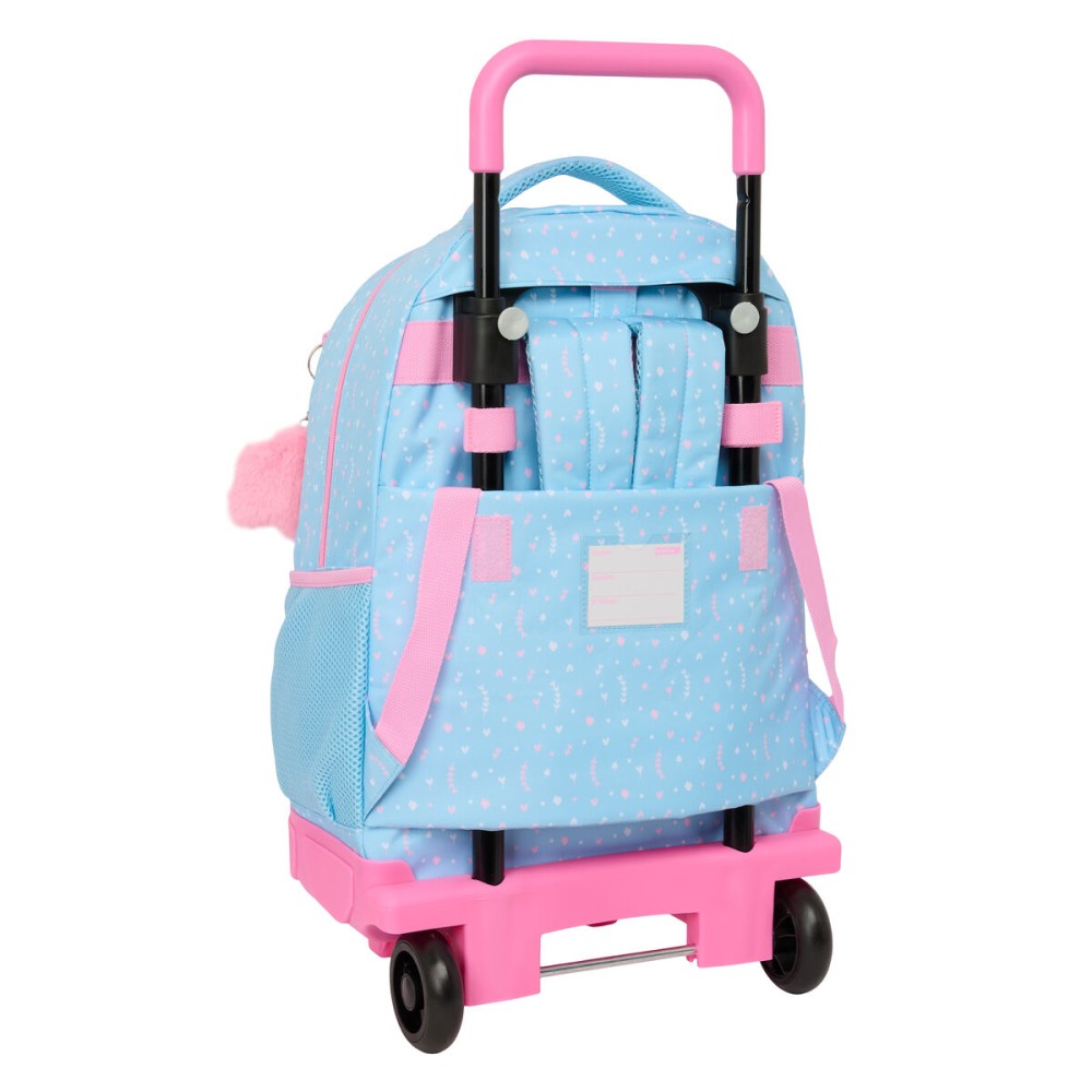 Schulrucksack mit Rädern BlackFit8 Smile Blau Rosa 33 x 45 x 22 cm