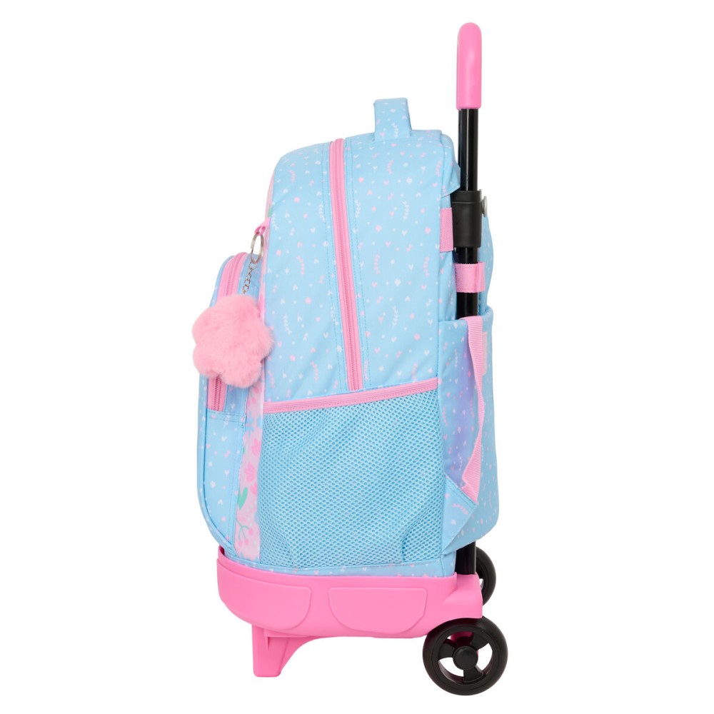 Schulrucksack mit Rädern BlackFit8 Smile Blau Rosa 33 x 45 x 22 cm