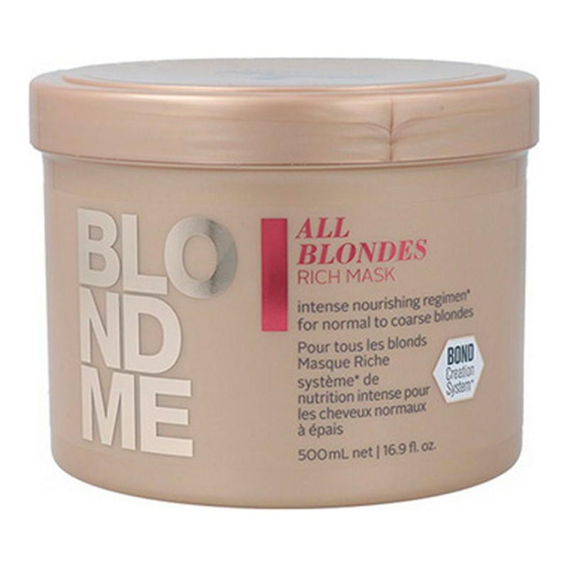 Hair Mask Schwarzkopf Blondme Rich Keratine