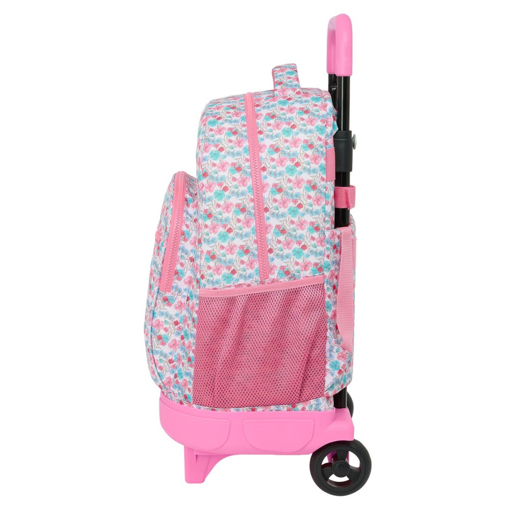 School Rucksack with Wheels Moos Flores Multicolour 33 x 45 x 22 cm