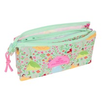 Triple Carry-all Disney Princess Bloom Green Pink 22 x 12 x 3 cm