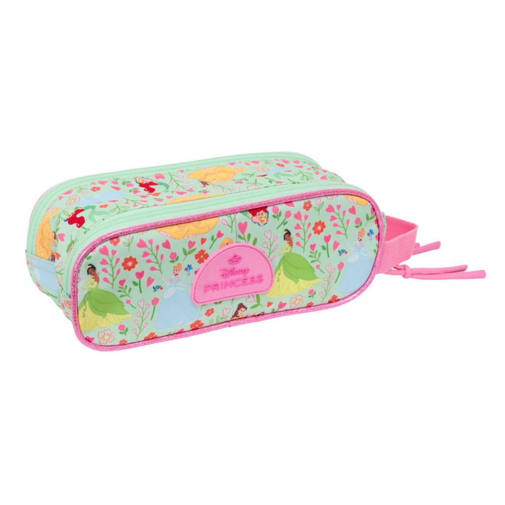 Double Carry-all Disney Princess Bloom Green Pink 21 x 8 x 6 cm
