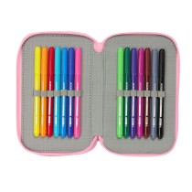 School Case with Accessories Barbie Painterly Pink Sky blue 12,5 x 19,5 x 5,5 cm 37 Pieces