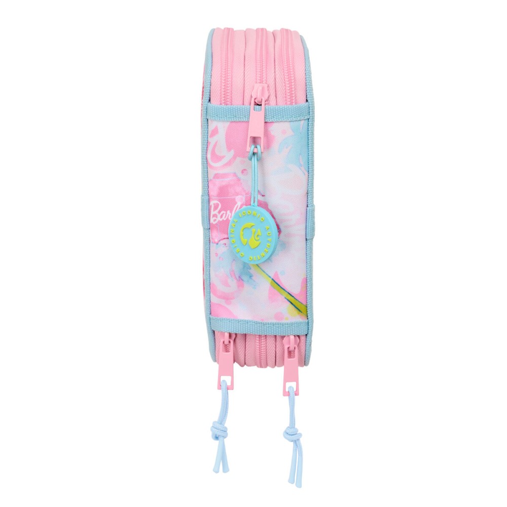 School Case with Accessories Barbie Painterly Pink Sky blue 12,5 x 19,5 x 5,5 cm 37 Pieces