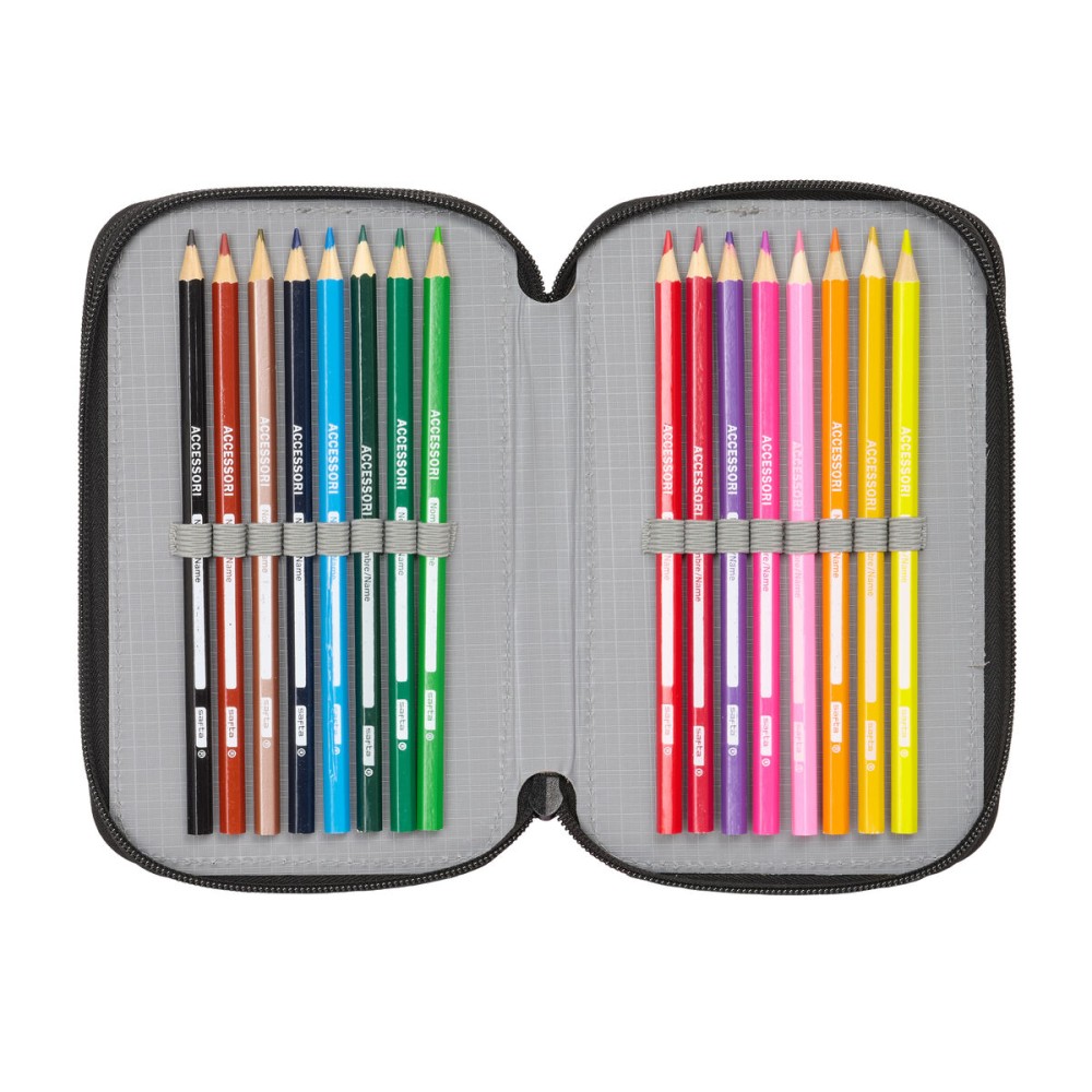 School Case with Accessories Monster High Drama Multicolour 12,5 x 19,5 x 5,5 cm 37 Pieces