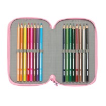 Trousse Scolaire avec Accessoires Barbie Painterly Rose Bleu ciel 12,5 x 19,5 x 5,5 cm 37 Pièces