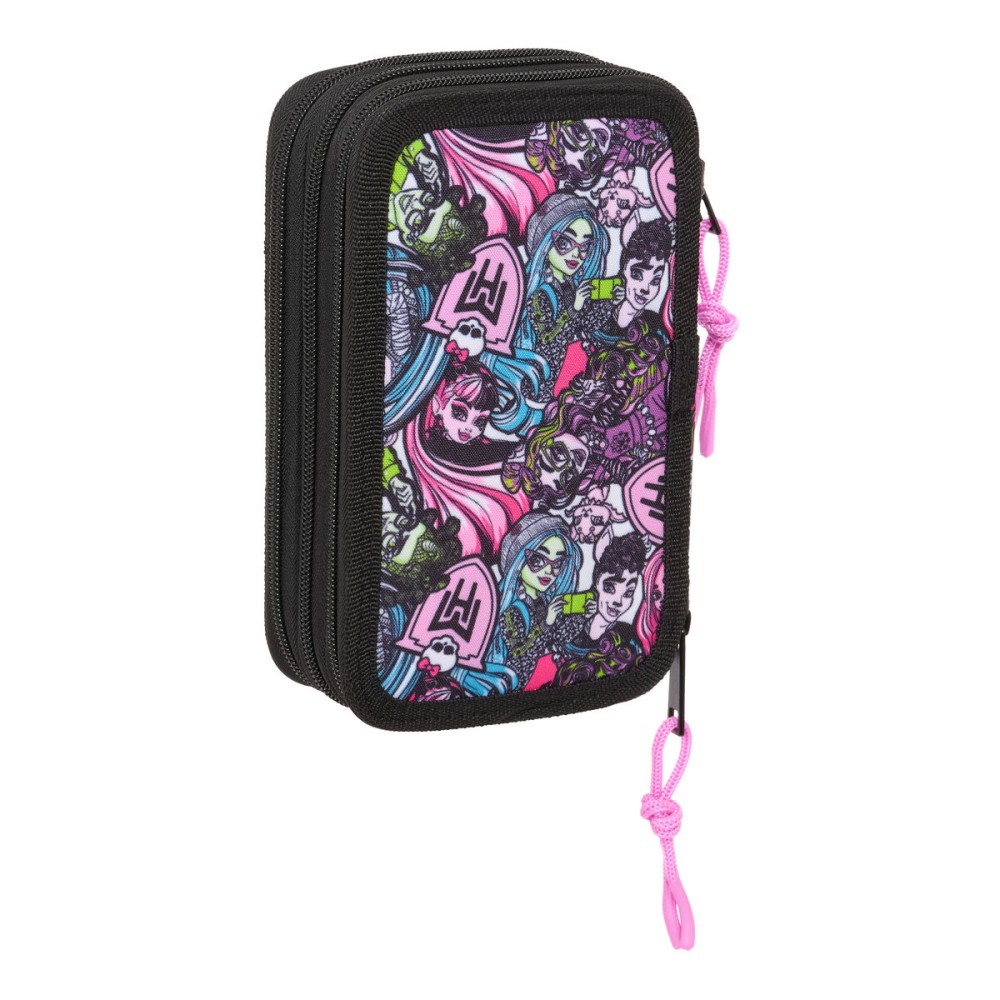 School Case with Accessories Monster High Drama Multicolour 12,5 x 19,5 x 5,5 cm 37 Pieces