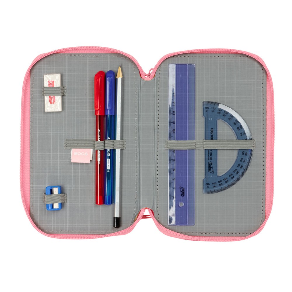 School Case with Accessories Moos Passion Multicolour 12,5 x 19,5 x 5,5 cm 37 Pieces
