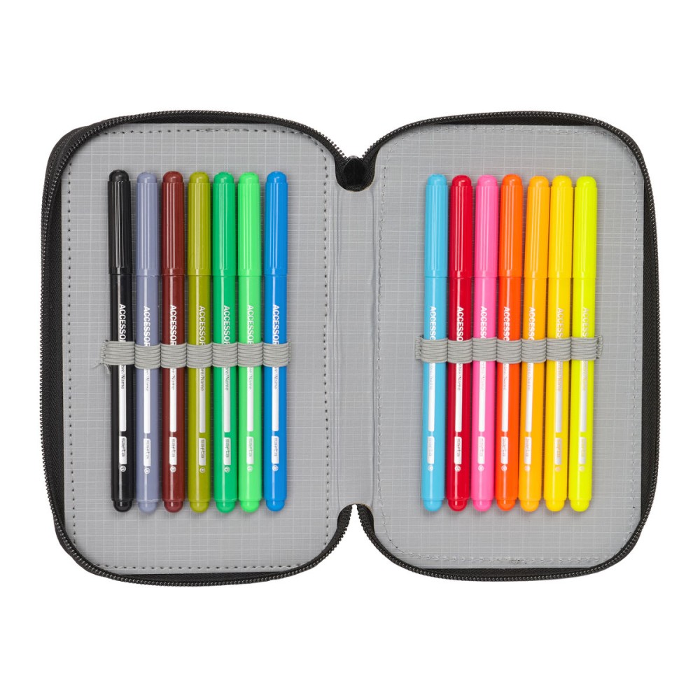 School Case with Accessories Monster High Drama Multicolour 12,5 x 19,5 x 5,5 cm 37 Pieces