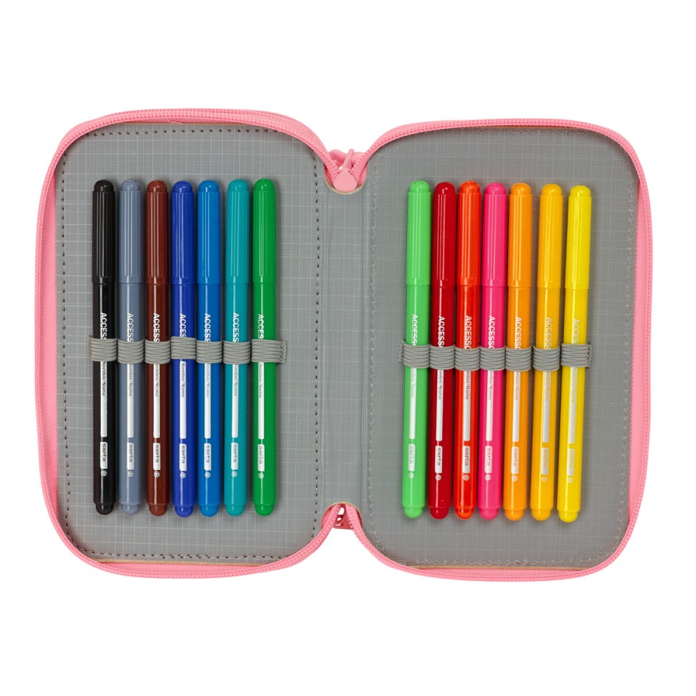 School Case with Accessories Moos Passion Multicolour 12,5 x 19,5 x 5,5 cm 37 Pieces