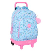Schulrucksack mit Rädern Vicky Martín Berrocal Paraíso Blau Rosa 33 x 45 x 22 cm