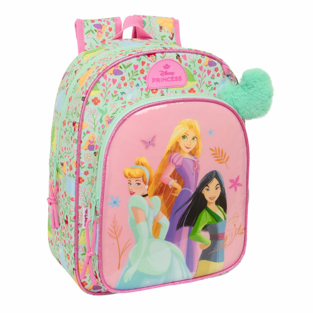 Cartable Disney Princess Bloom Rose Aigue marine 26 x 34 x 11 cm