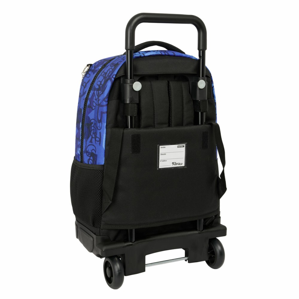 Schulrucksack mit Rädern El Niño Roller Blau Schwarz 33 x 45 x 22 cm