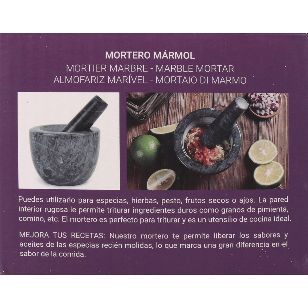 Mortier de cuisine Quttin Granite 10 x 10 x 8 cm (12 Unités)