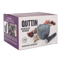 Mortar and pestle Quttin Granite 10 x 10 x 8 cm (12 Units)