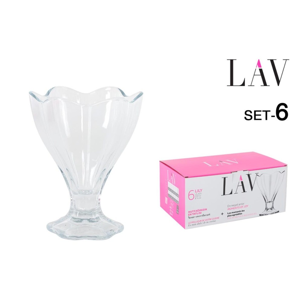 Gläsersatz LAV Lily 250 ml 6 Stücke (4 Stück)