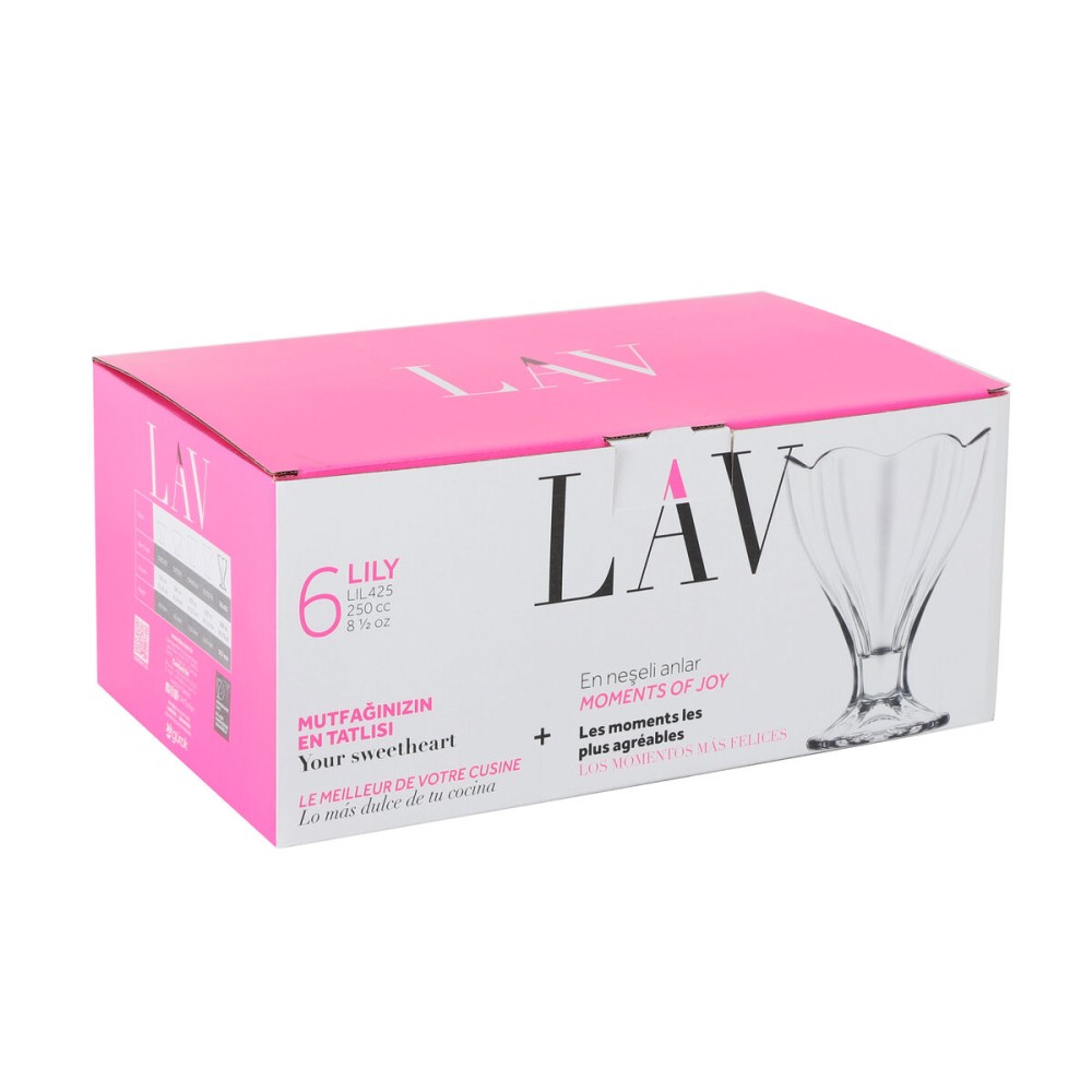 Gläsersatz LAV Lily 250 ml 6 Stücke (4 Stück)