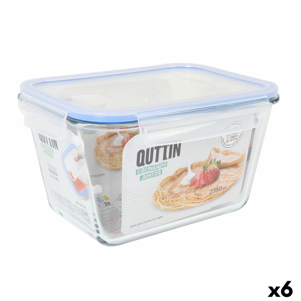 Lunchbox Quttin rechteckig 2,35 L (6 Stück)