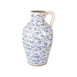 Vase Romimex Blue White Porcelain 30 x 50 x 30 cm With handle