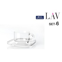 Set aus 6 Teetassen mit Teller LAV Cozy (6 Stück)