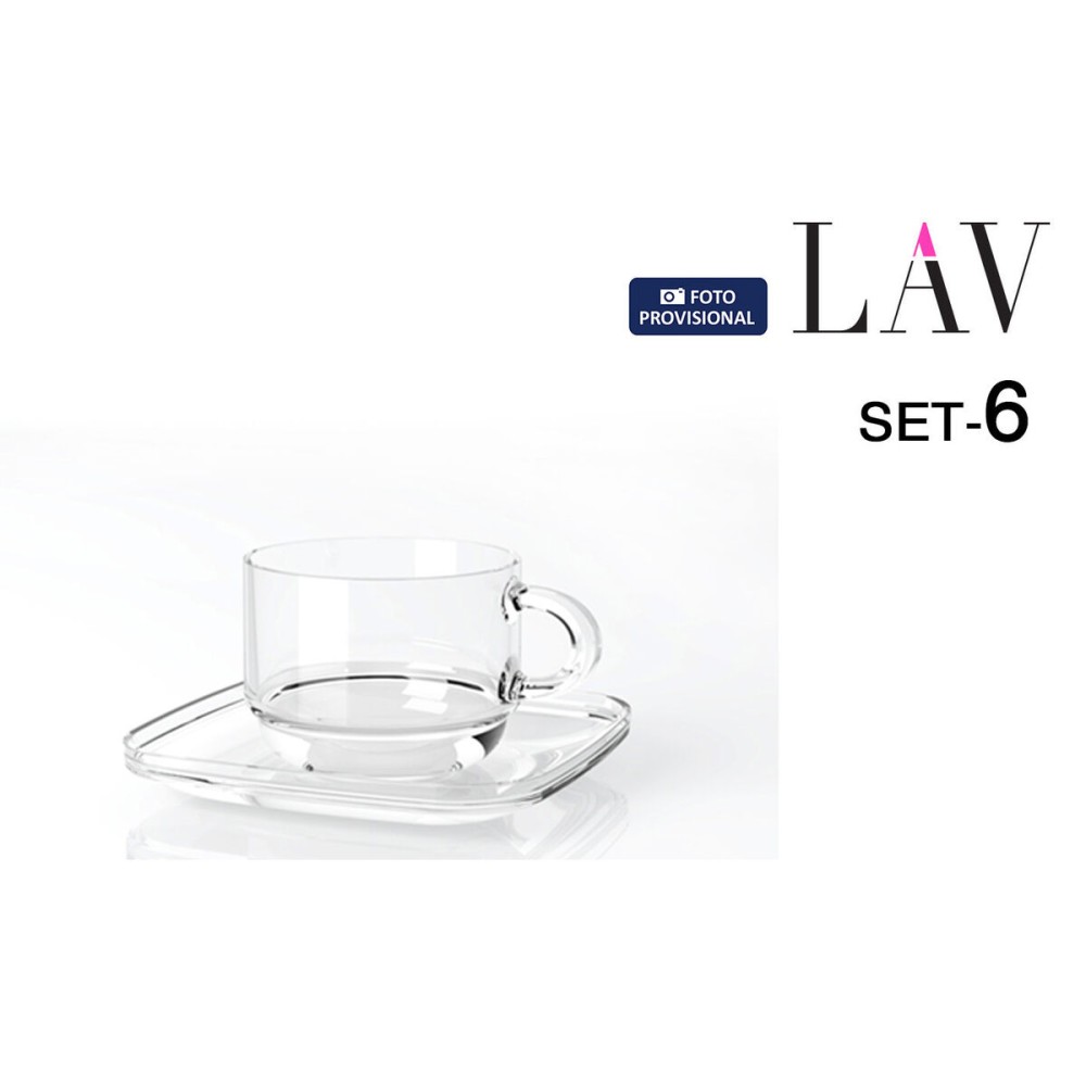 Set of 6 Cups with Plate LAV Cozy (6 Units)