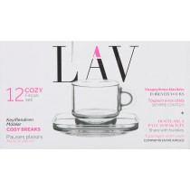 Jeu de 6 tasses avec plat LAV Cozy (6 Unités)