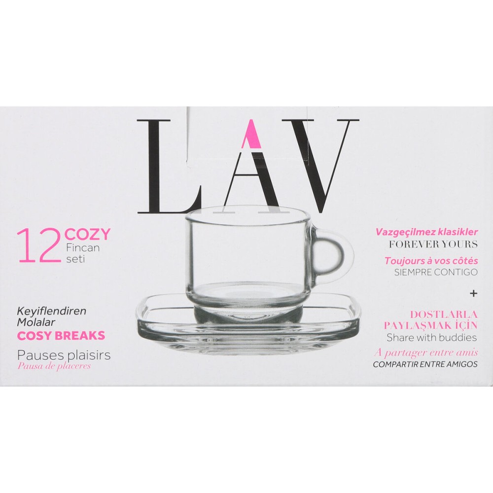 Set of 6 Cups with Plate LAV Cozy (6 Units)