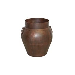 Vase Romimex Brown Metal 35 x 40 x 35 cm