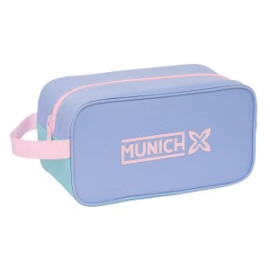 Schuhtasche für die Reise Munich Mellow Blau Rosa Celeste 29 x 15 x 14 cm