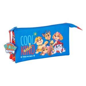 Dreifaches Mehrzweck-Etui The Paw Patrol Cool Blau Rot 22 x 12 x 3 cm