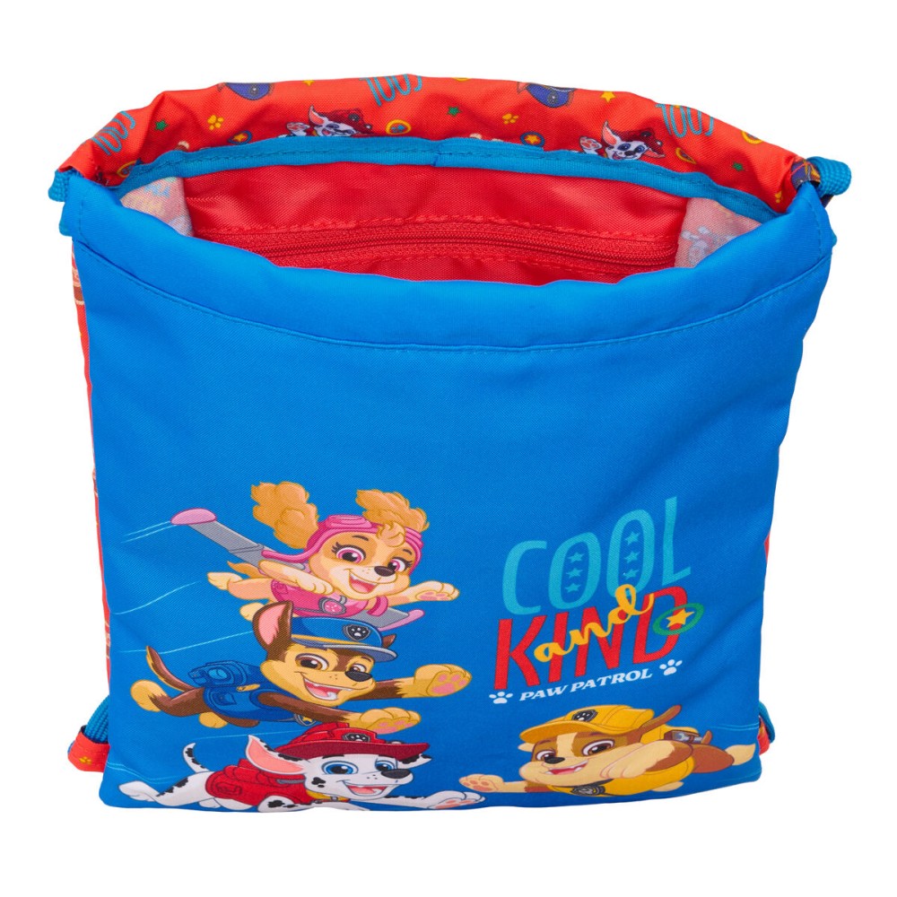 Rucksacktasche mit Bändern The Paw Patrol Cool Blau Rot 26 x 34 x 1 cm