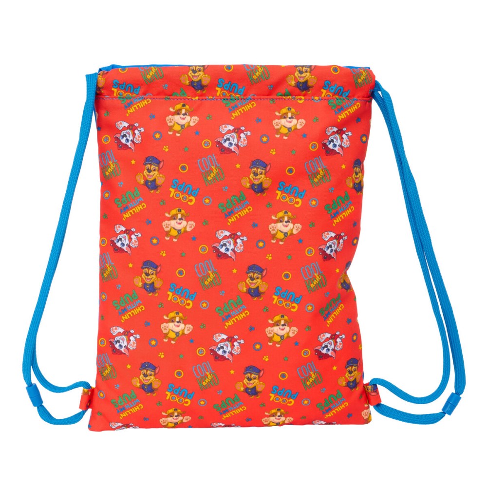 Rucksacktasche mit Bändern The Paw Patrol Cool Blau Rot 26 x 34 x 1 cm