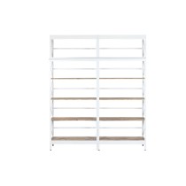 Étagère Home ESPRIT Blanc Naturel Métal Bois de manguier 180 x 35 x 220 cm