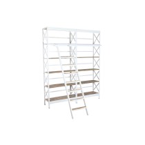 Étagère Home ESPRIT Blanc Naturel Métal Bois de manguier 180 x 35 x 220 cm