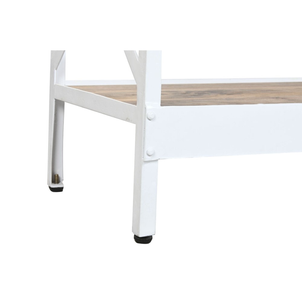 Étagère Home ESPRIT Blanc Naturel Métal Bois de manguier 180 x 35 x 220 cm
