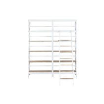Étagère Home ESPRIT Blanc Naturel Métal Bois de manguier 180 x 35 x 220 cm