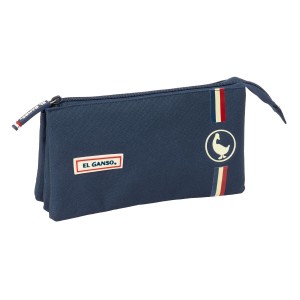 Dreifaches Mehrzweck-Etui El Ganso Eclipse Marineblau 22 x 12 x 3 cm