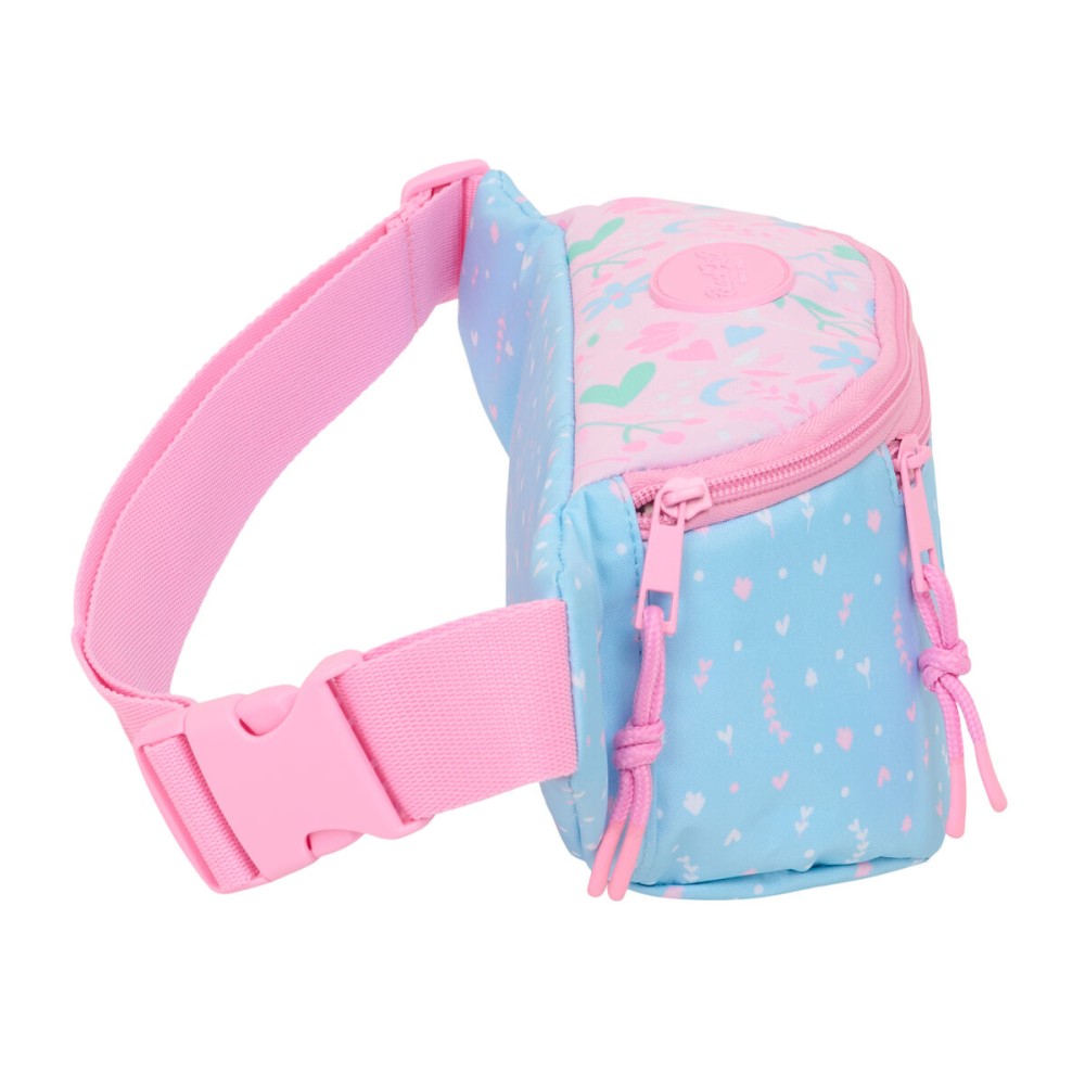 Sac banane BlackFit8 Smile Rose Bleu clair 23 x 12 x 9 cm