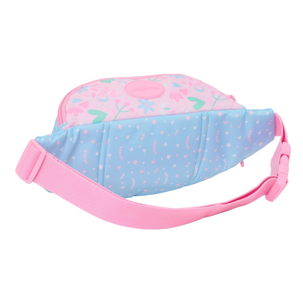 Sac banane BlackFit8 Smile Rose Bleu clair 23 x 12 x 9 cm