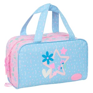 Reise-Toilettentasche BlackFit8 Smile Rosa Hellblau 31 x 14 x 19 cm