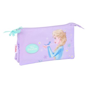 Dreifaches Mehrzweck-Etui Frozen Spirit Lila 22 x 12 x 3 cm