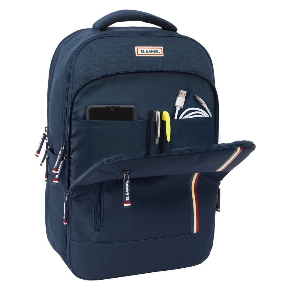 Laptop- und Tablet-Rucksack mit USB-Anschluss El Ganso Eclipse Marineblau