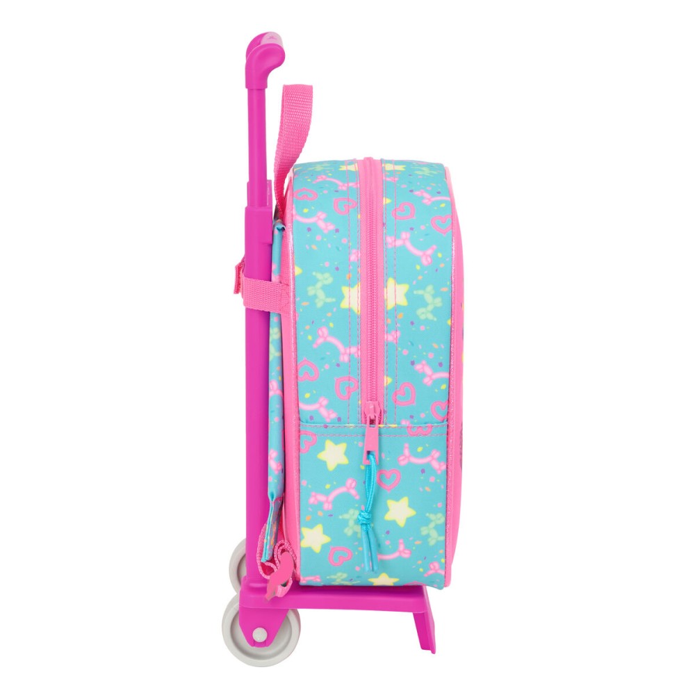 Schulrucksack mit Rädern Gabby's Dollhouse Confetti Rosa türkis 22 x 27 x 10 cm