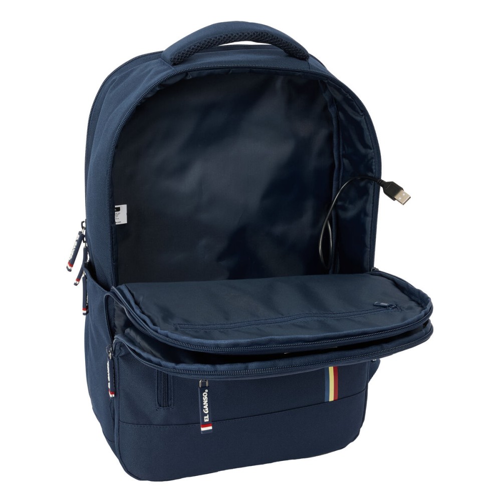 Laptop- und Tablet-Rucksack mit USB-Anschluss El Ganso Eclipse Marineblau
